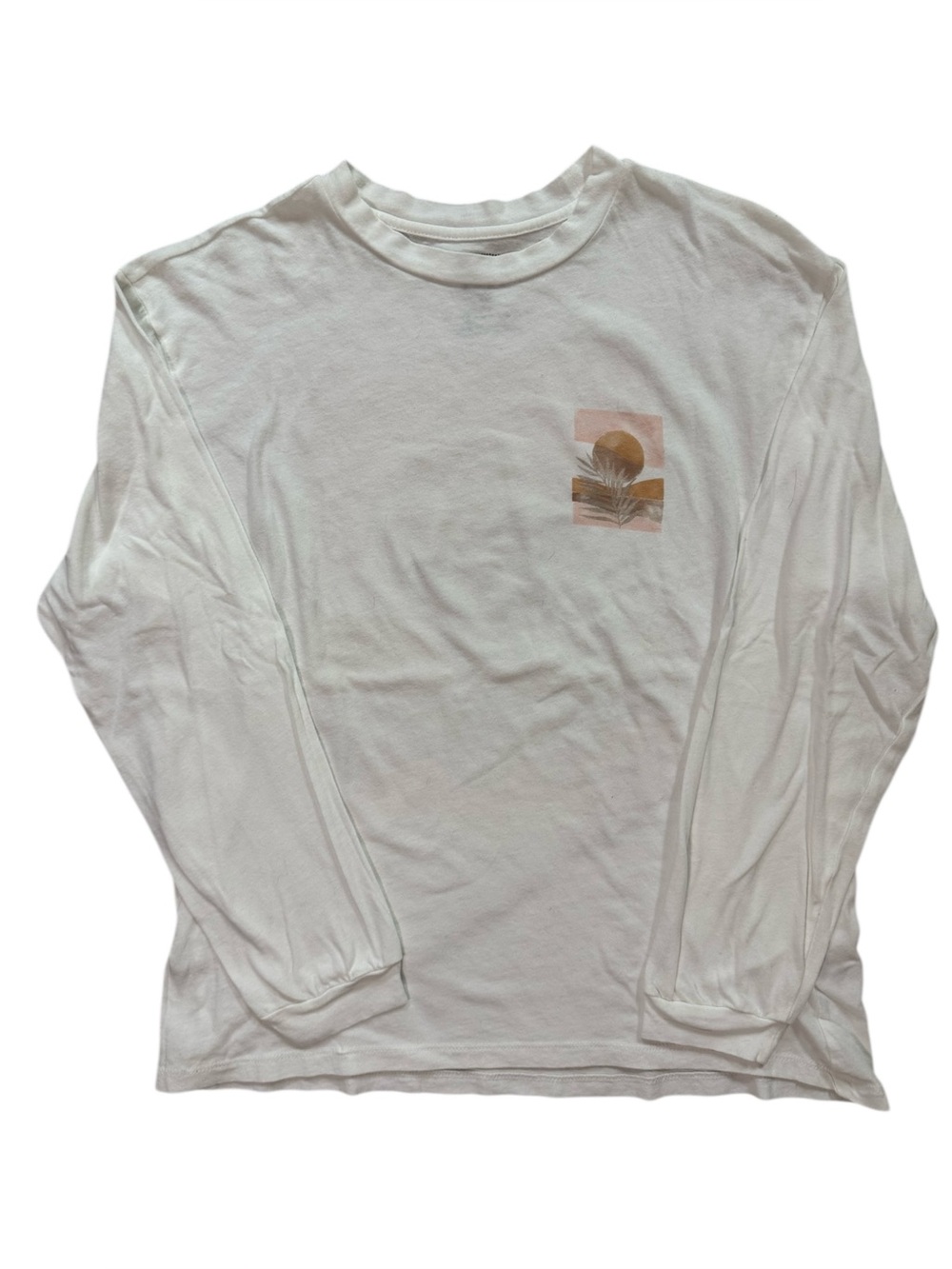 Woman’s White Long-Sleeve Graphic T-Shirt
